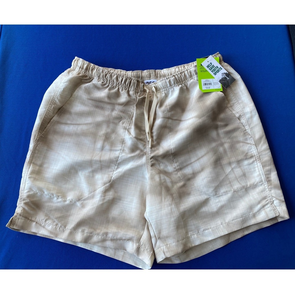 DSG Mens Rec Short Light Sand Texture Dye Relaxed Fit 6" inseam size small